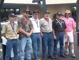 Left to Right - Mike Eubanks 1st Place, White Level Jeremy Laughridge 2nd Place, White Level Gayle Bradley 1st Place, Red Level Ted Ott 2nd Place, Red Level Warren Osborne 3rd Place, Red Level Jose Diaz 3rd Place White Level.